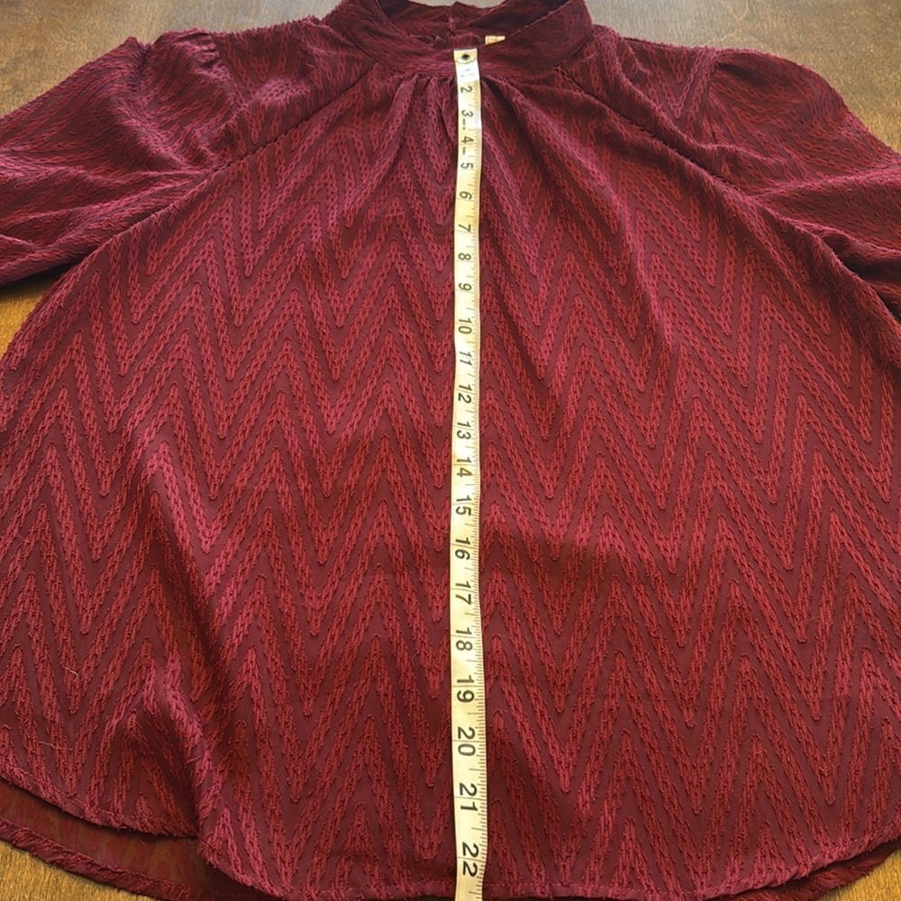 Free People Wine Transparent Top - Picture 4 of 7